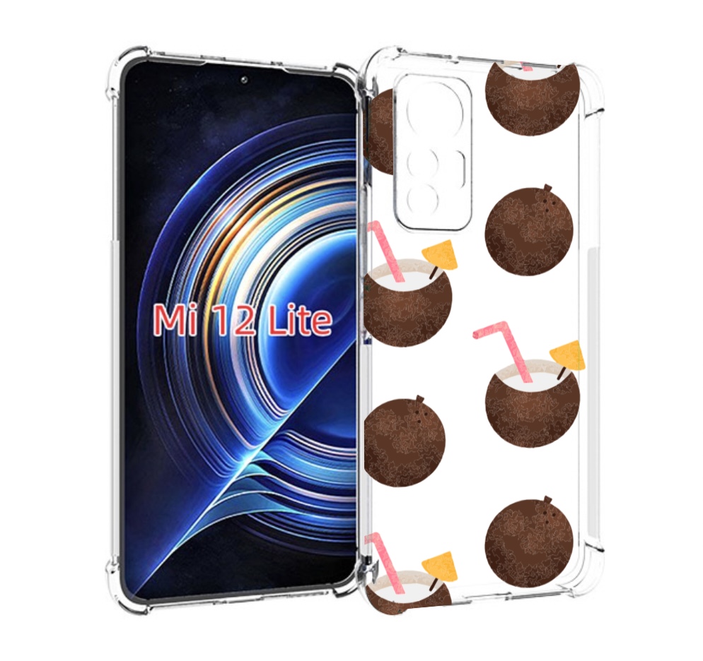 

Чехол MyPads кокосики для Xiaomi 12 Lite, Прозрачный, Tocco
