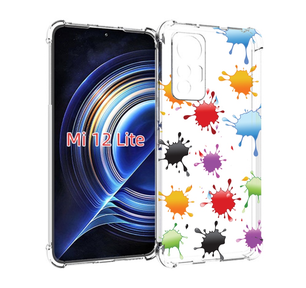 

Чехол MyPads кляксы для Xiaomi 12 Lite, Прозрачный, Tocco