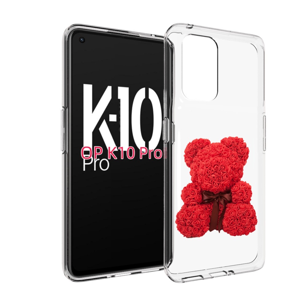 

Чехол MyPads мишка-из-розочек для OPPO K10 Pro, Прозрачный, Tocco