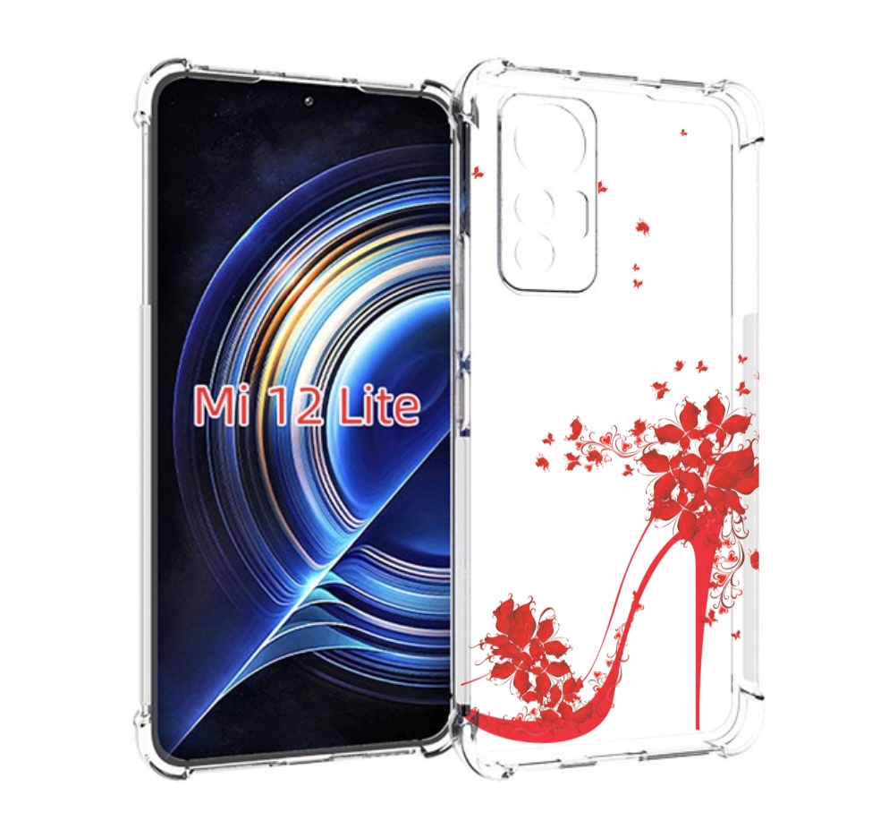 

Чехол MyPads каблук-в-цветах для Xiaomi 12 Lite, Прозрачный, Tocco