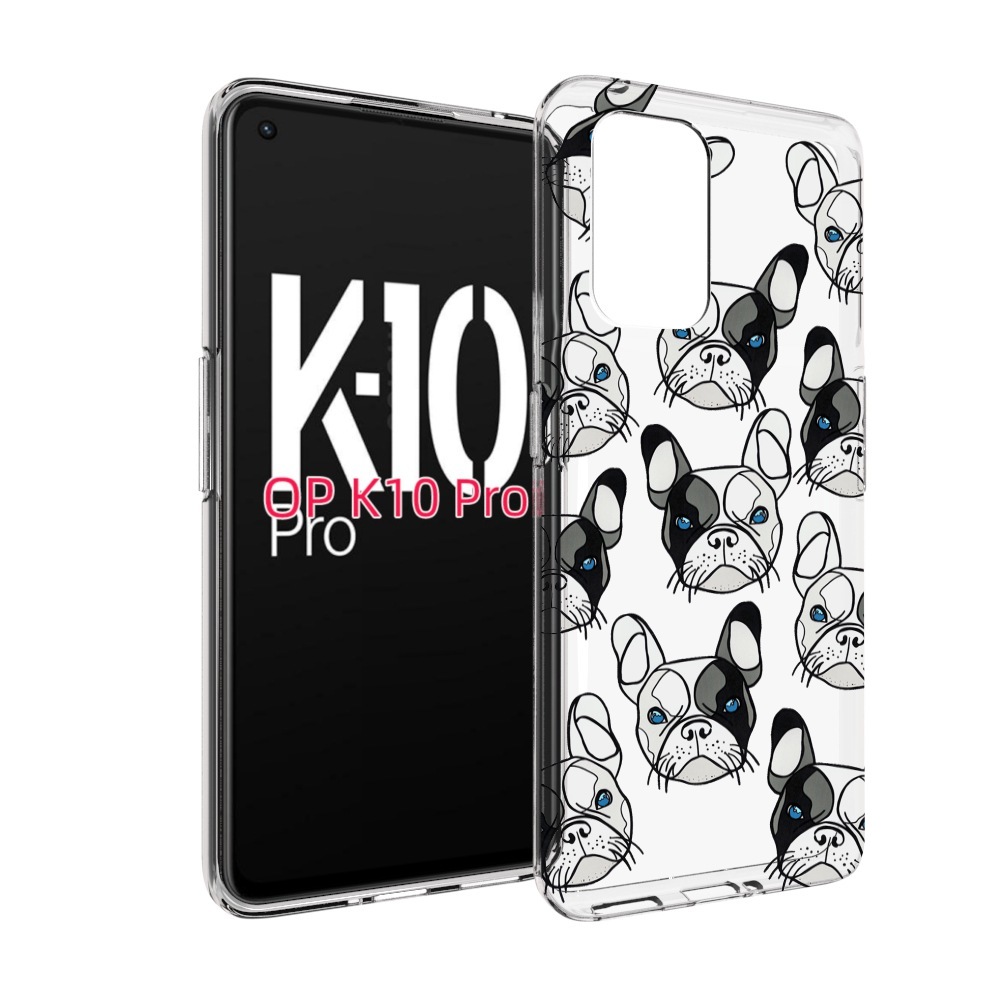 

Чехол MyPads мини-собачки-черно-белый для OPPO K10 Pro, Прозрачный, Tocco