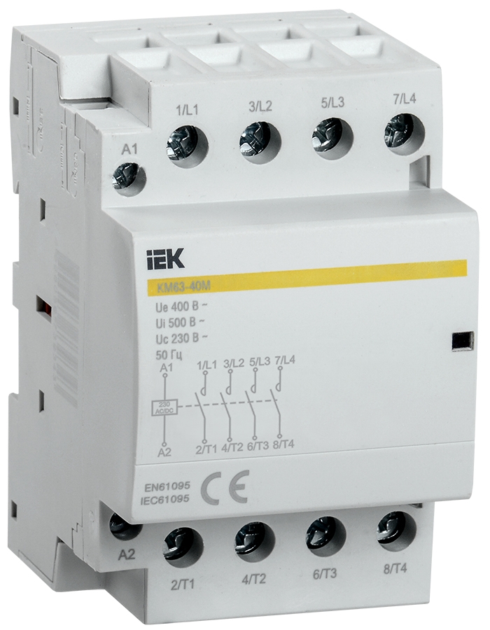 фото Контактор модульный км63-40m ac/dc iek mkk21-63-40