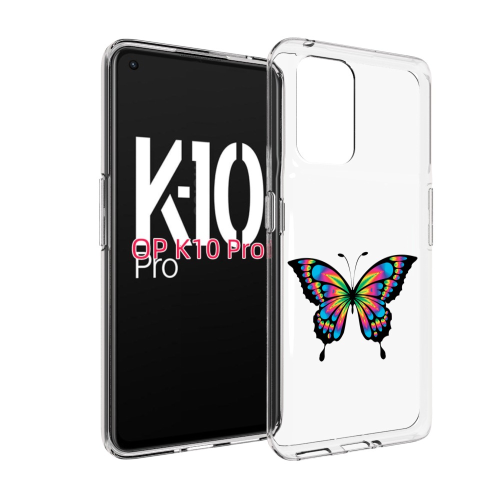

Чехол MyPads мини-бабочка для OPPO K10 Pro, Прозрачный, Tocco