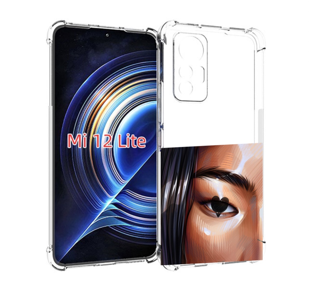 

Чехол MyPads зрачок-сердце женский для Xiaomi 12 Lite, Прозрачный, Tocco