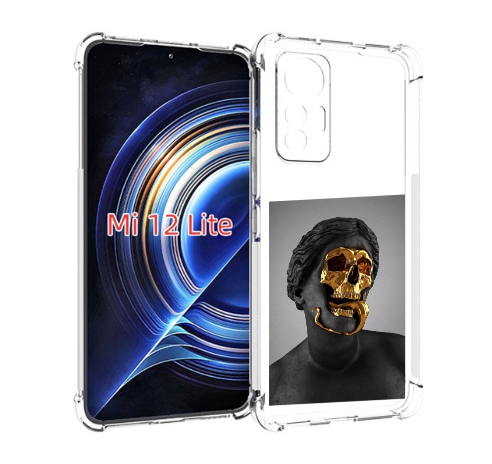 

Чехол MyPads золотой череп в статуе для Xiaomi 12 Lite, Прозрачный, Tocco