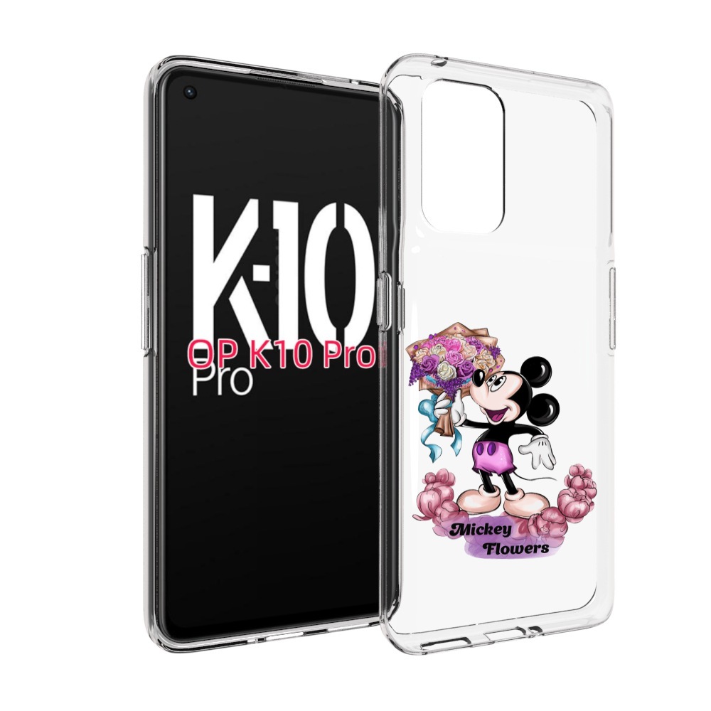 

Чехол MyPads микки-с-цветами женский для OPPO K10 Pro, Прозрачный, Tocco