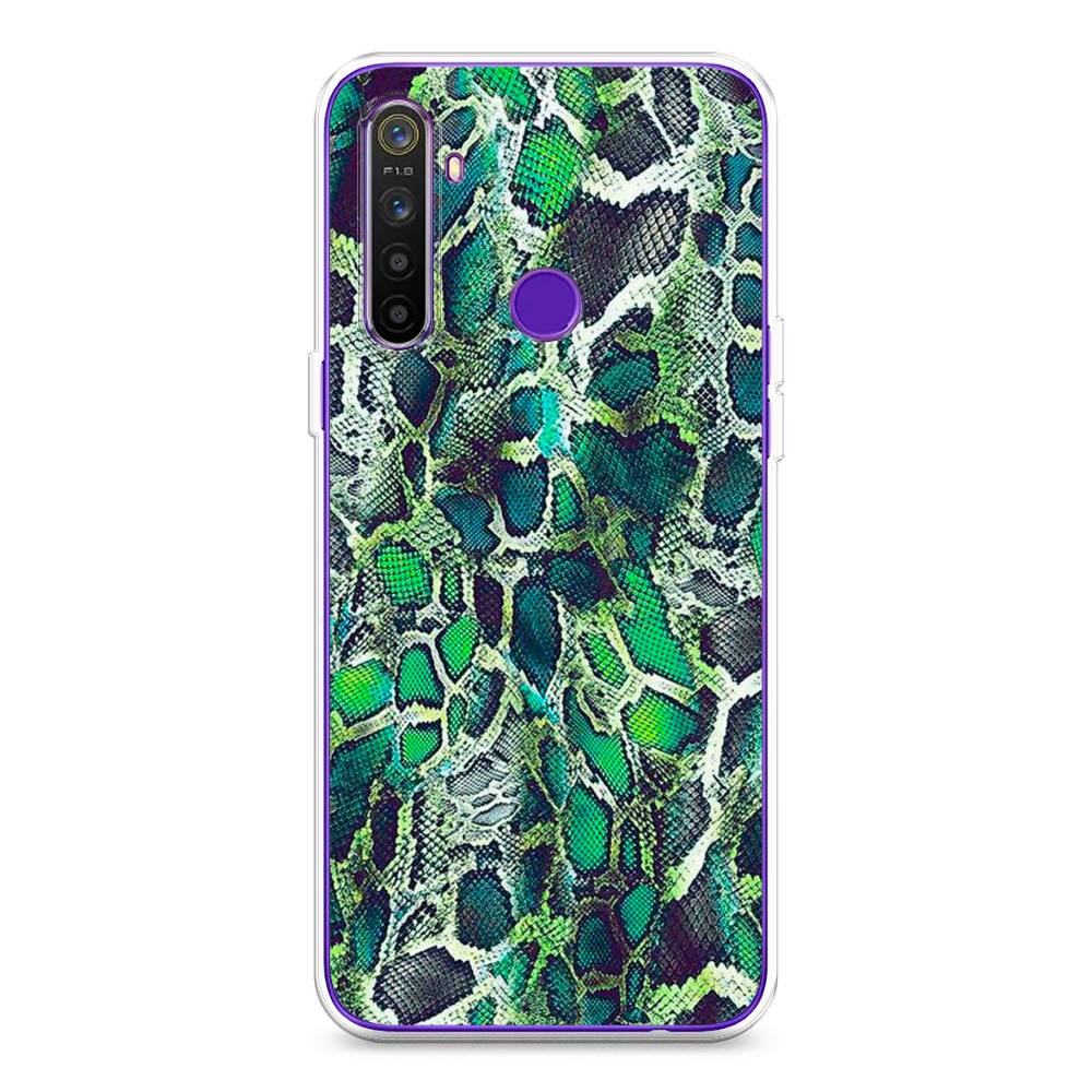 

Чехол Awog на Realme 5 "Зеленая кожа змеи", Разноцветный, 251550-3