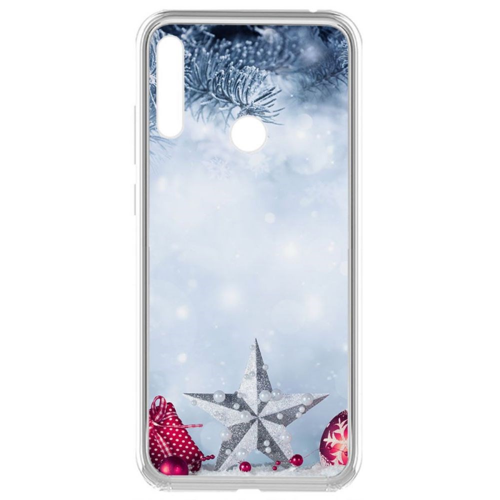 фото Чехол-накладка krutoff clear case новогодняя звезда для huawei y6 (2019)