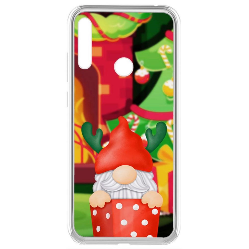 

Чехол-накладка Krutoff Clear Case Гном для Huawei Y6 (2019)