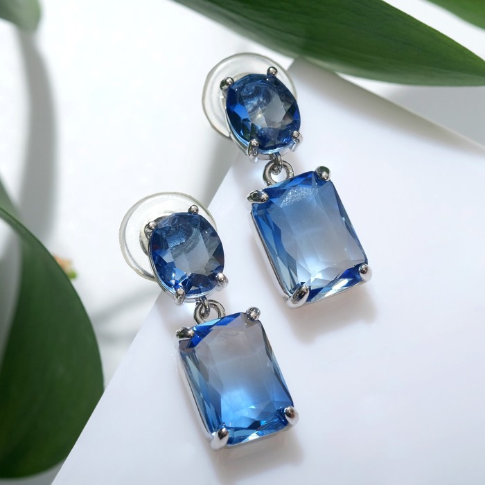 

Серьги из бижутерного сплава Queen Fair 4575825, стекло, 4575825