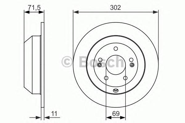 

Тормозной диск Bosch комплект 1 шт. 986479081