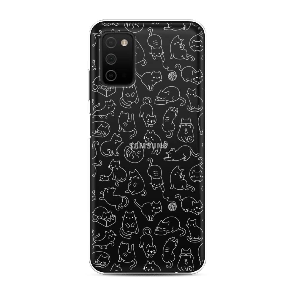 фото Силиконовый чехол "шкодливые котики" на samsung galaxy a03s awog