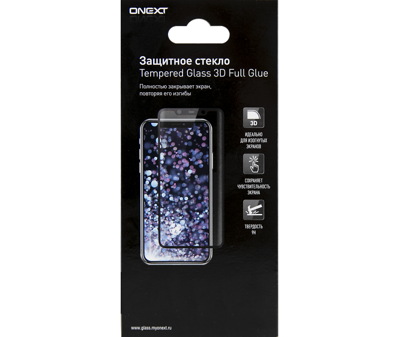 фото Защитное стекло one-xt для apple iphone 6s/6/7/8 3d full glue (белая рамка) onext