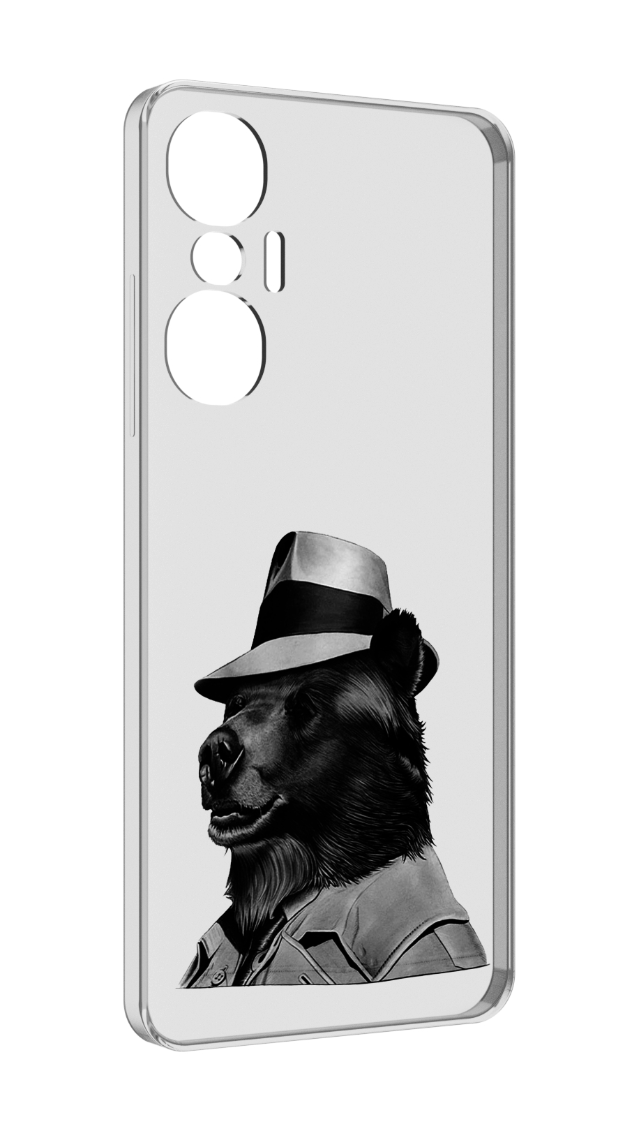 

Чехол MyPads медведь в шляпе для Infinix Hot 20S противоударный, Tocco