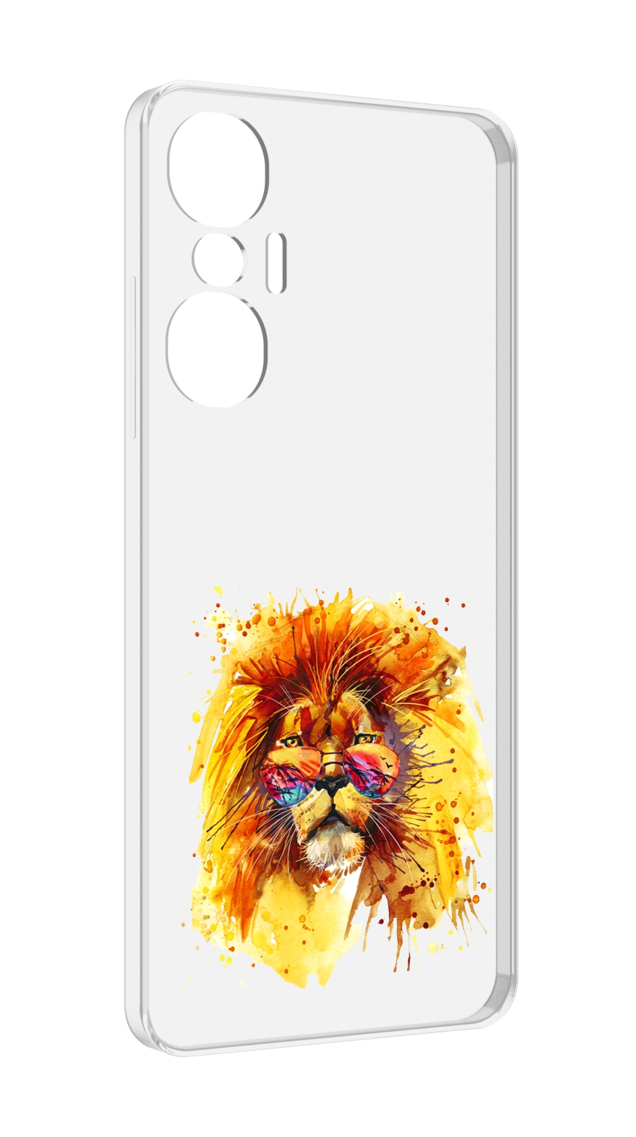 

Чехол MyPads лев в очках для Infinix Hot 20S противоударный, Tocco