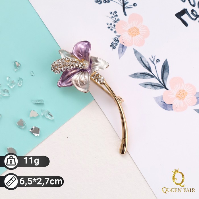 

Брошь из бижутерного сплава Queen Fair 1194059, эмаль, 1194059