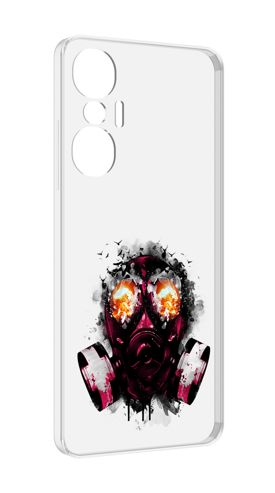 

Чехол MyPads красный противогаз для Infinix Hot 20S противоударный, Tocco