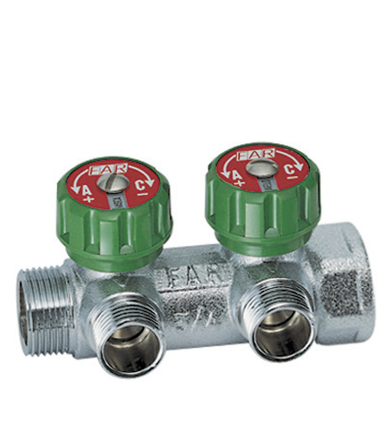 

коллектор FAR 3/4X1/2 2 выхода плоский, Хром, FK 3821 3412 TP