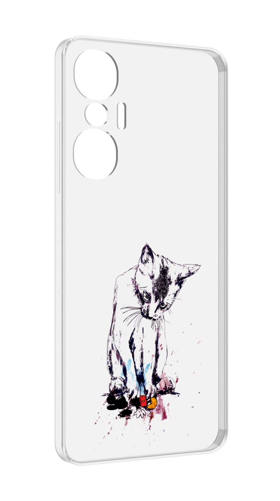 

Чехол MyPads кот и микки для Infinix Hot 20S противоударный, Tocco