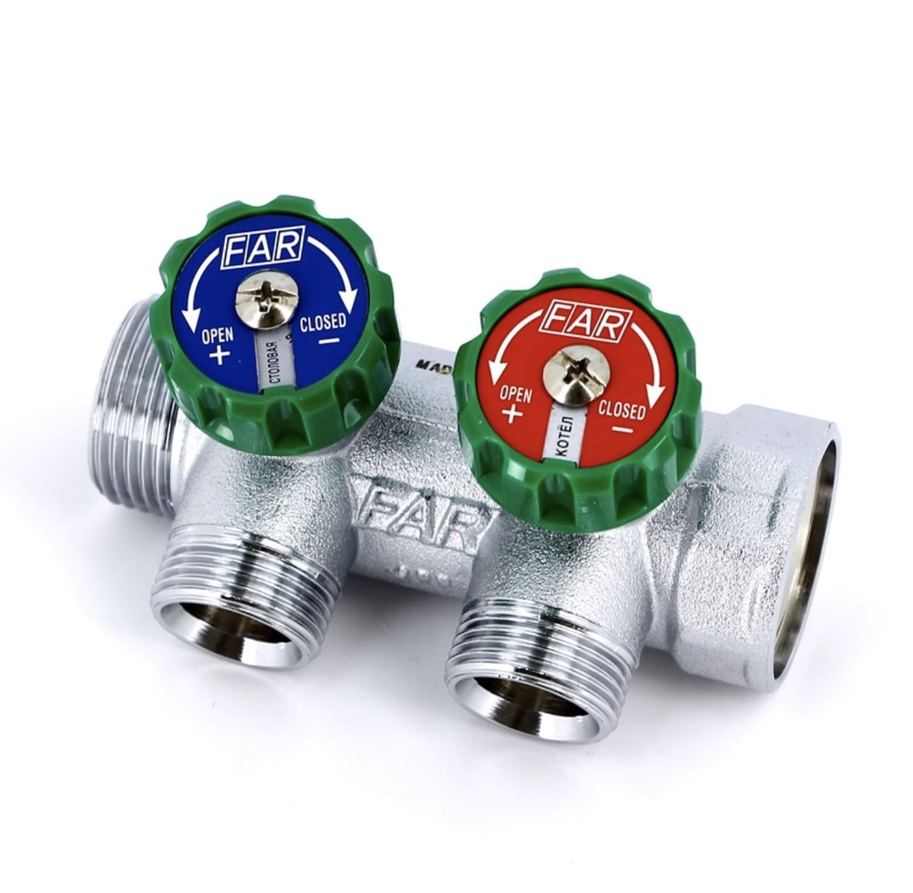 

Коллектор Far 3/4 ВР(г) х 2 выхода 1/2 НР(ш) х 3/4 НР(ш) регулируeмый, Хром, Коллектор 3/4 ВР(г) х 2 выхода