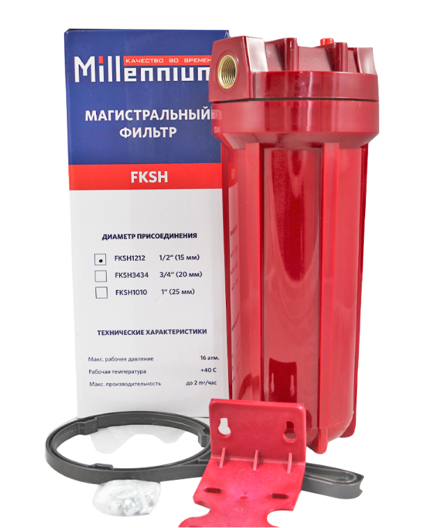 

Колба фильтр для горячей воды 3/4" Millennium FKSH3434, Белый, Колба фильтр для горячей воды 3/4" FKSH3434