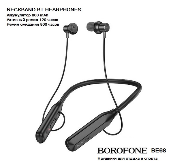 

Беспроводные наушники Borofone BE68 Black, BE68