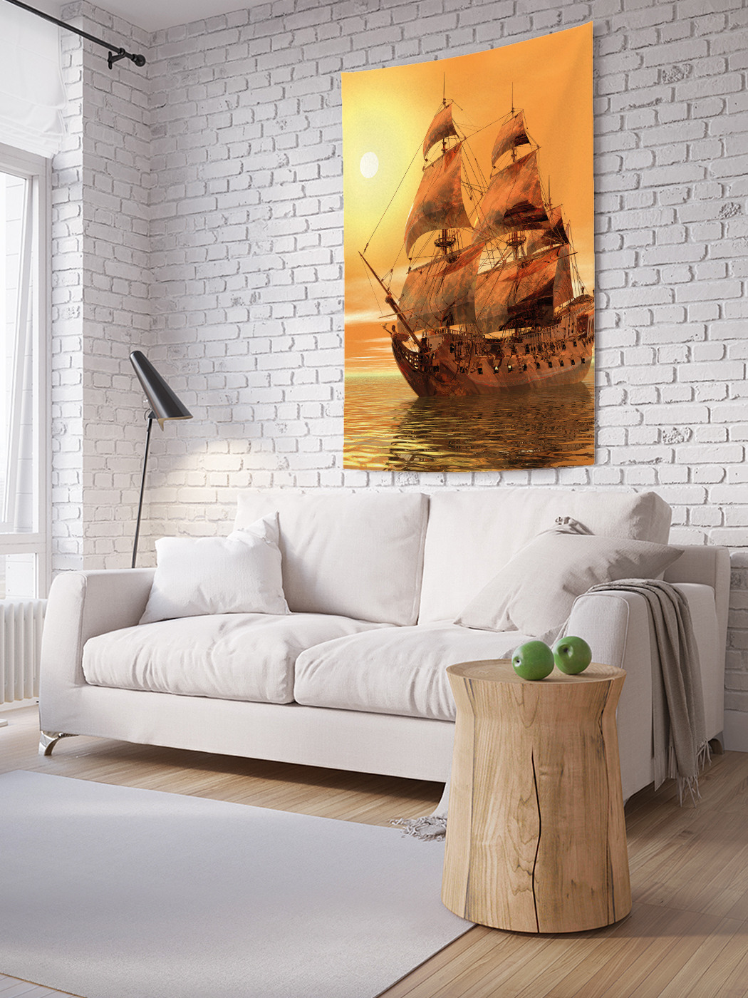 

Вертикальное фотопанно на стену JoyArty Старинный корабль на воде 150x200 см, Старинный корабль на воде