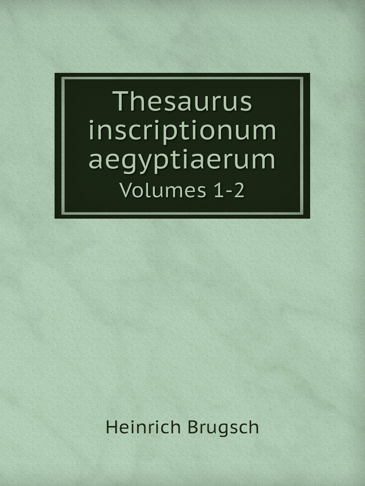 

Thesaurus inscriptionum aegyptiaerum