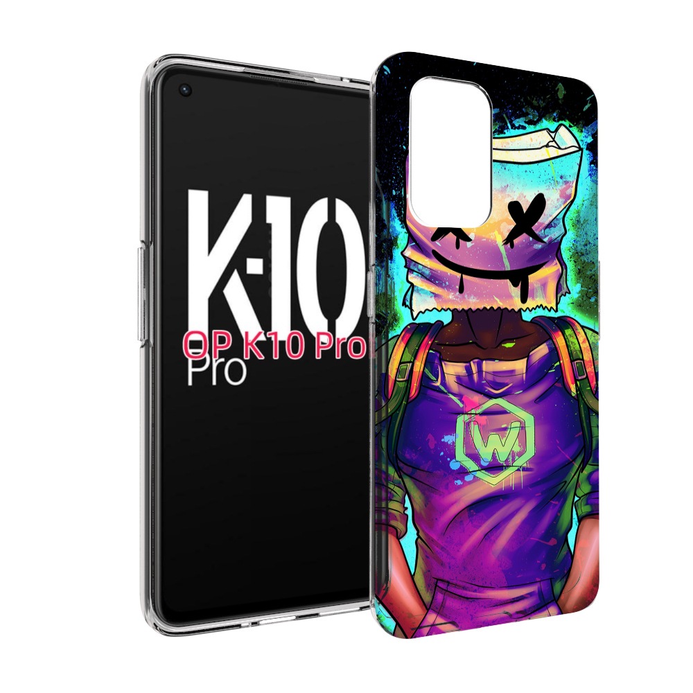 

Чехол MyPads маршмеллоу-глитч для OPPO K10 Pro, Прозрачный, Tocco