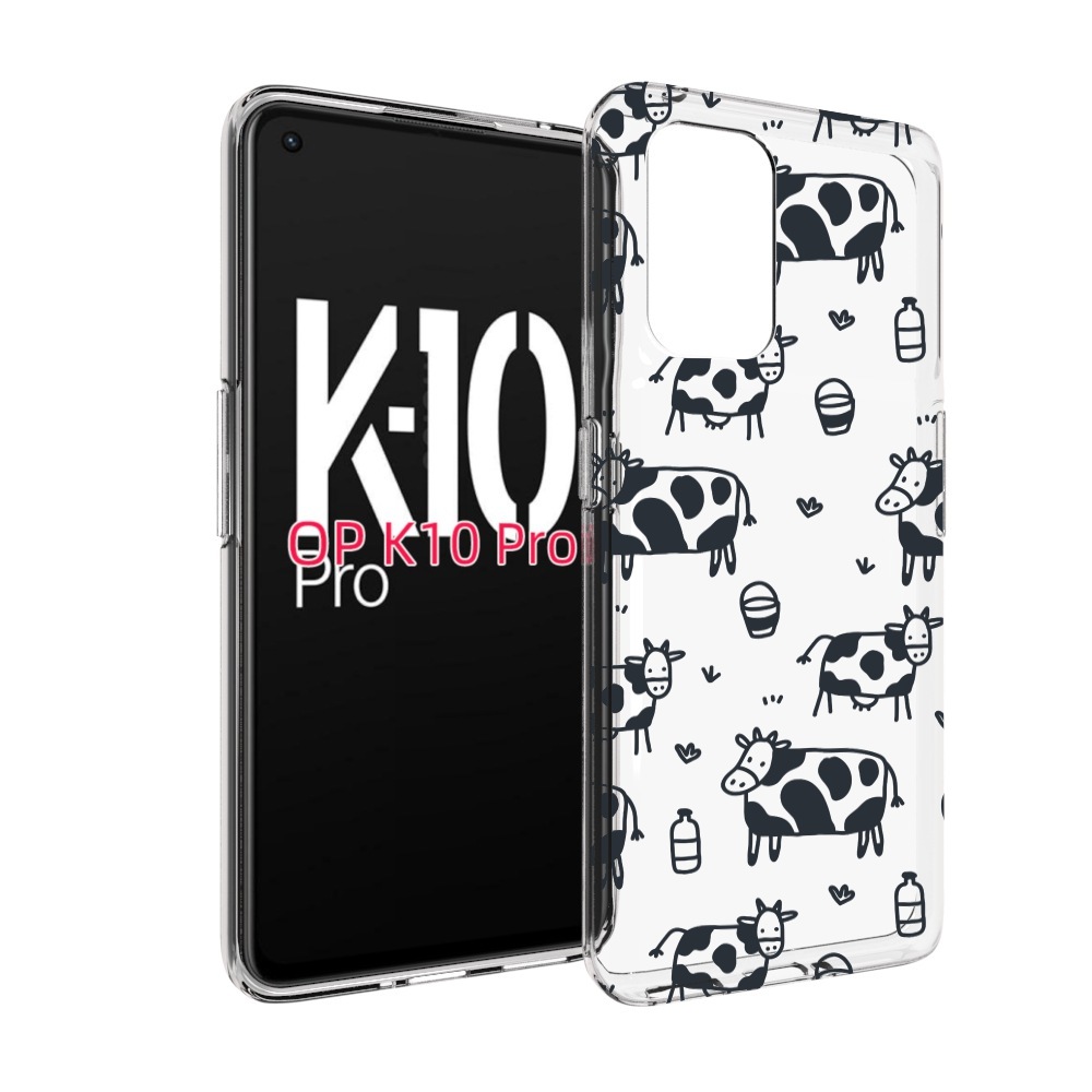 

Чехол MyPads маленькие-коровки для OPPO K10 Pro, Прозрачный, Tocco