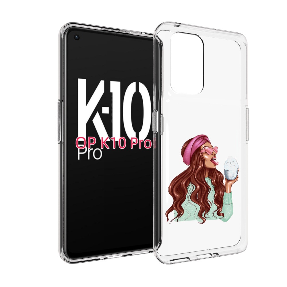 

Чехол MyPads любительница-снега женский для OPPO K10 Pro, Прозрачный, Tocco