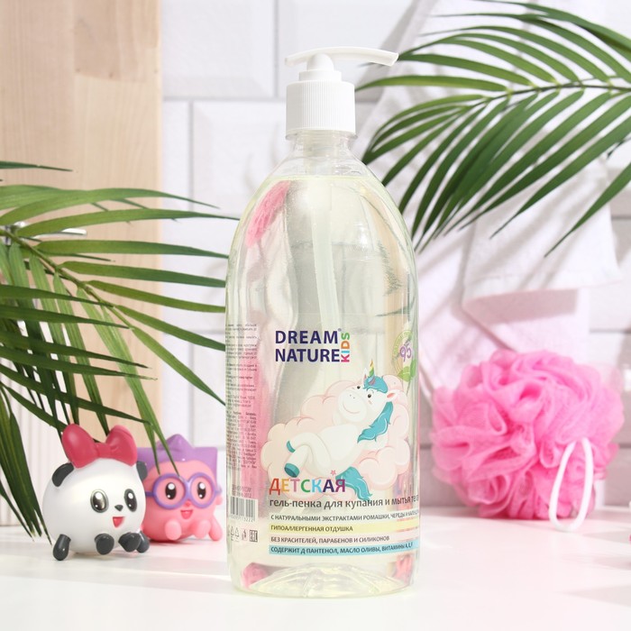 

Гель - пенка для купания, ромашка, череда и календула, "DREAM NATURE KIDS", 1л