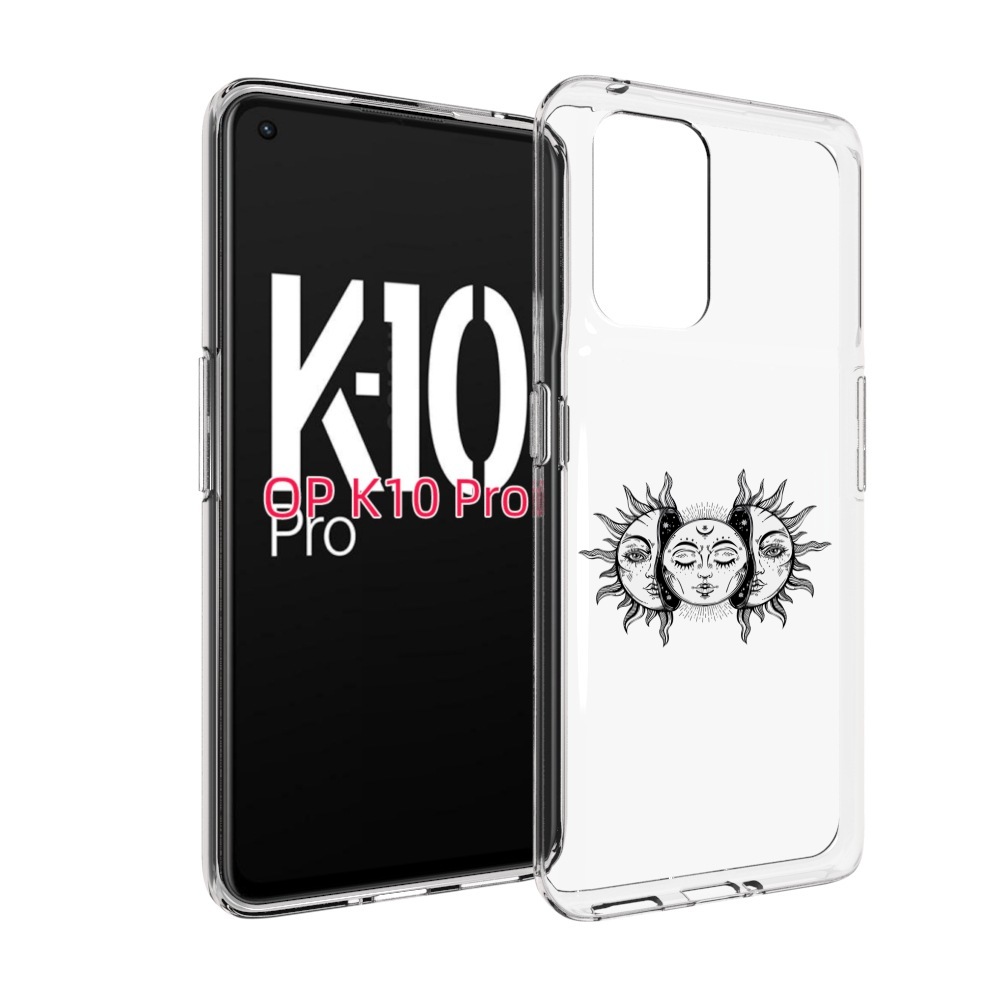 

Чехол MyPads луна-в-солнце для OPPO K10 Pro, Прозрачный, Tocco