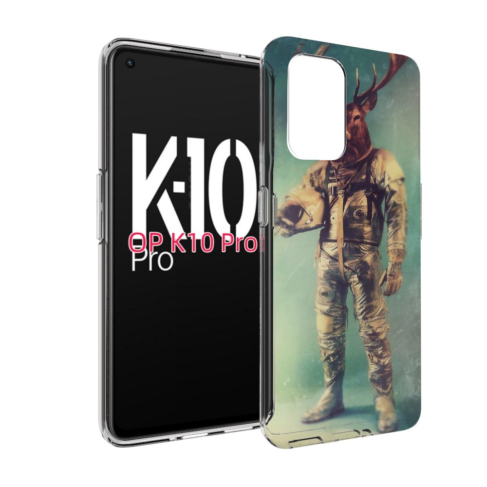 

Чехол MyPads лось космонавт для OPPO K10 Pro, Прозрачный, Tocco