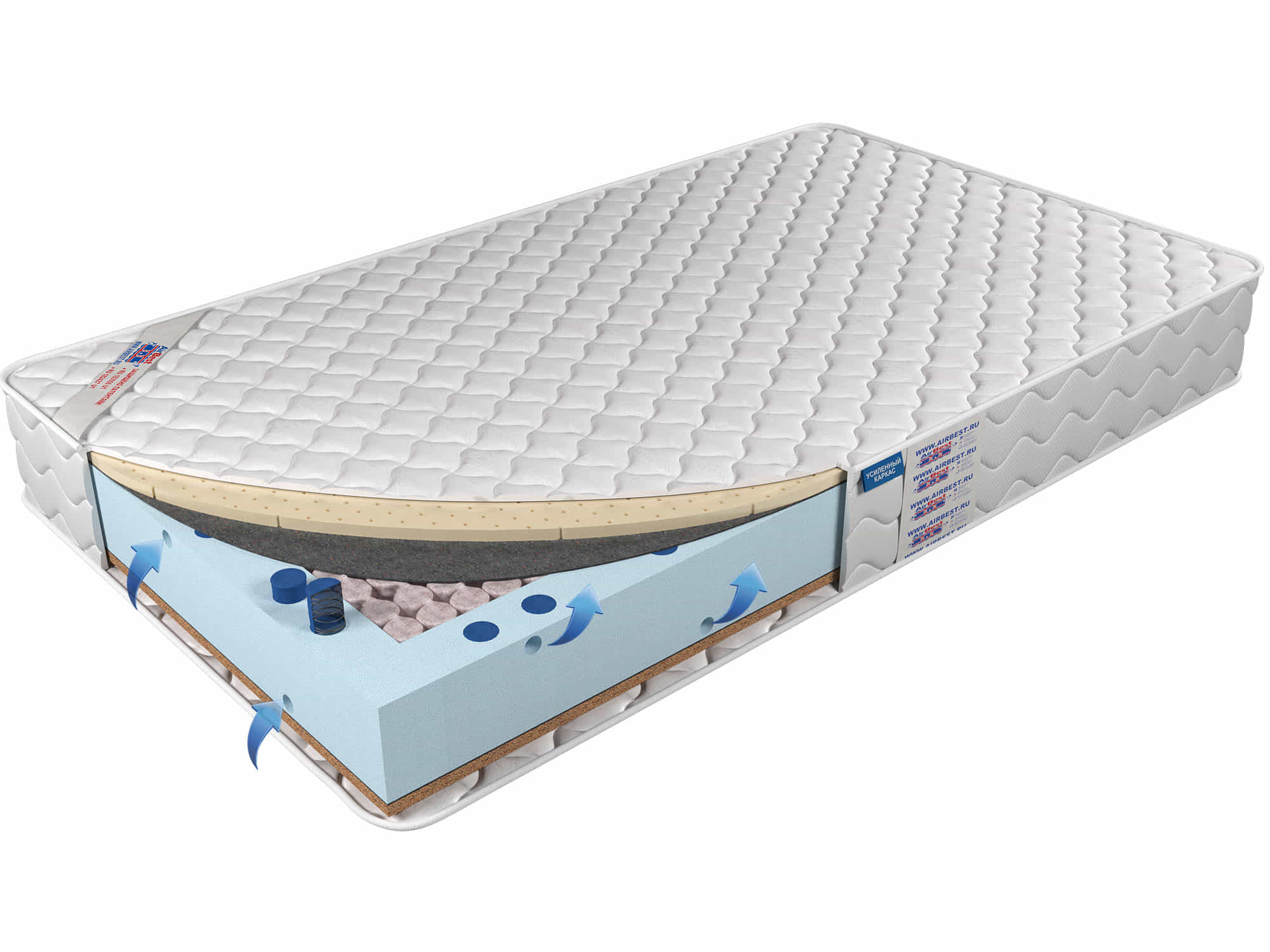 

Матрас Airbest World s1000 120x200x21, Белый, Матрас Airbest World s1000