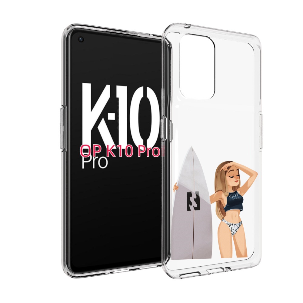 

Чехол MyPads летний-серф для OPPO K10 Pro, Прозрачный, Tocco