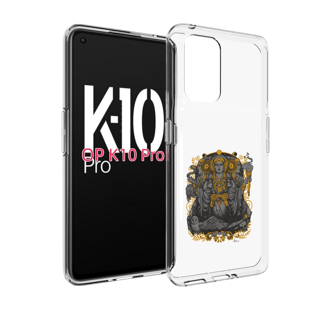 

Чехол MyPads божество с золотыми элементами для OPPO K10 Pro, Прозрачный, Tocco
