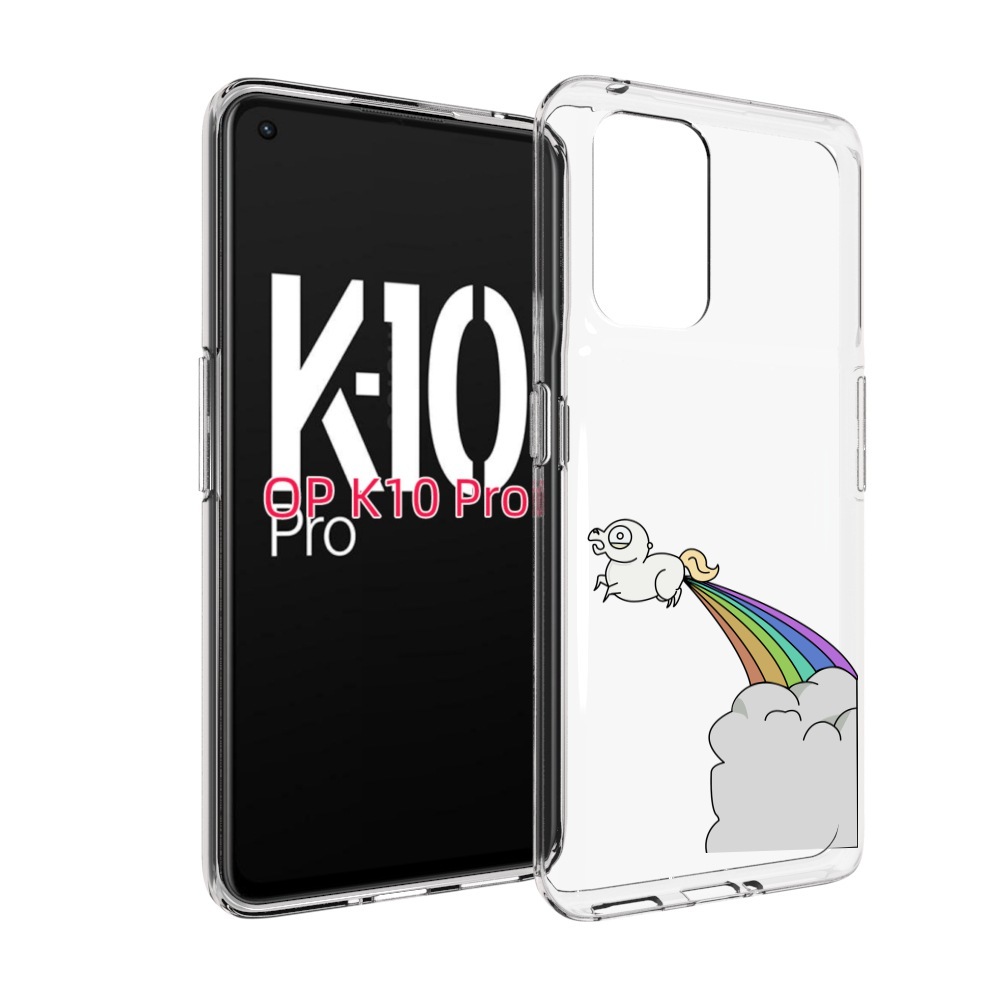 

Чехол MyPads летающее-пони детский для OPPO K10 Pro, Прозрачный, Tocco