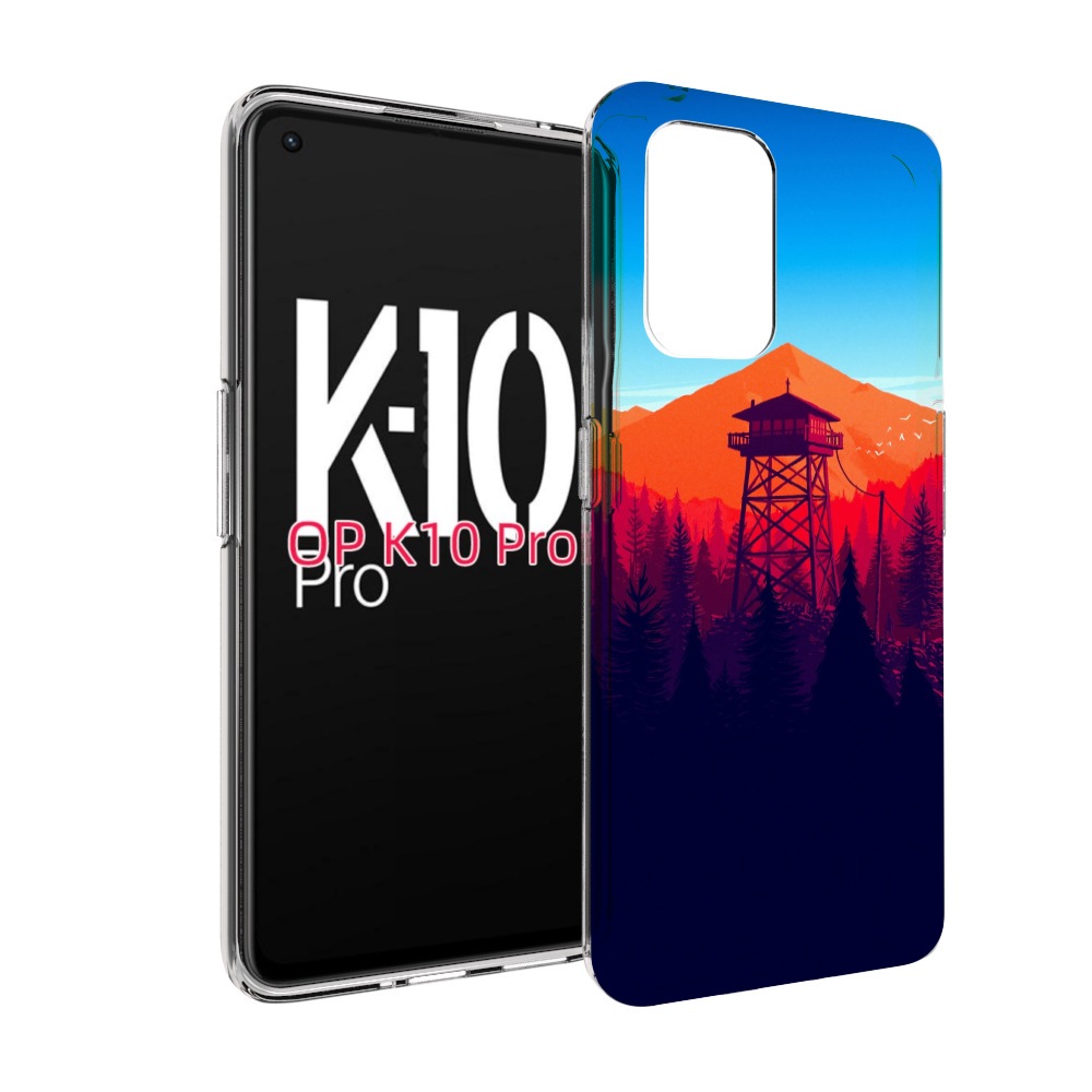 

Чехол MyPads лес с оранжевыми горами для OPPO K10 Pro, Прозрачный, Tocco