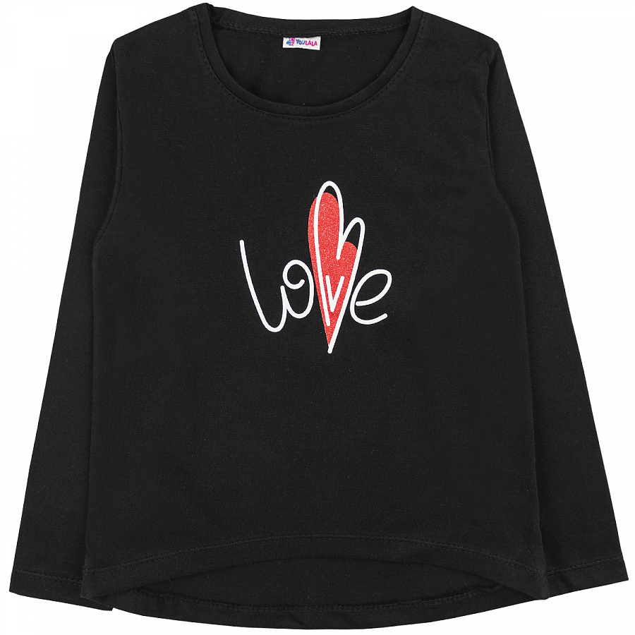 

Джемпер кулирка для девочки "Love" Черный (Черный / 122-128), 0498100303