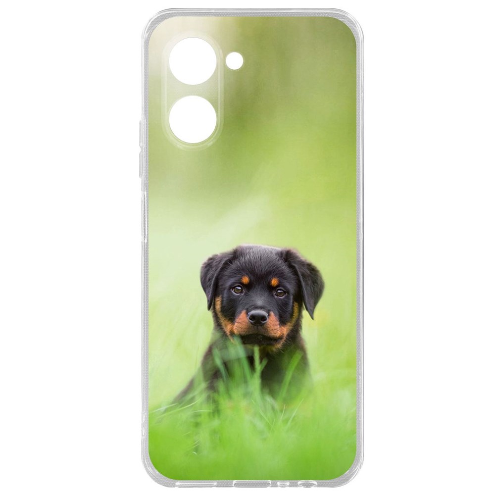 

Чехол-накладка Krutoff Clear Case Щенок ротвейлера для Realme C33 2023, Прозрачный