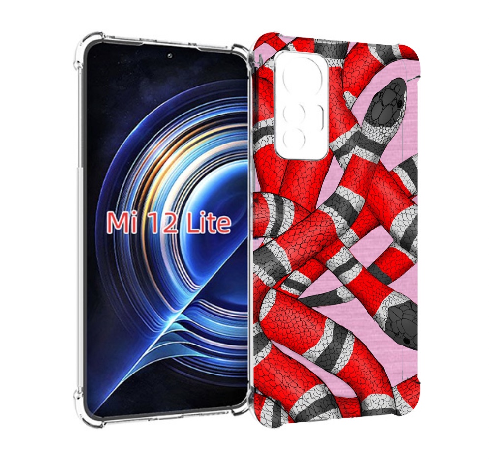 

Чехол MyPads змея-красно-черно-белый для Xiaomi 12 Lite, Прозрачный, Tocco