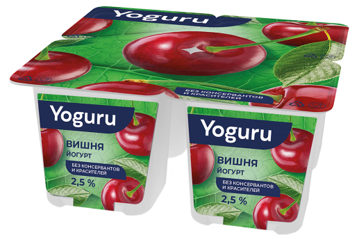 

Йогурт Yoguru вишня 2,5% БЗМЖ 125 г