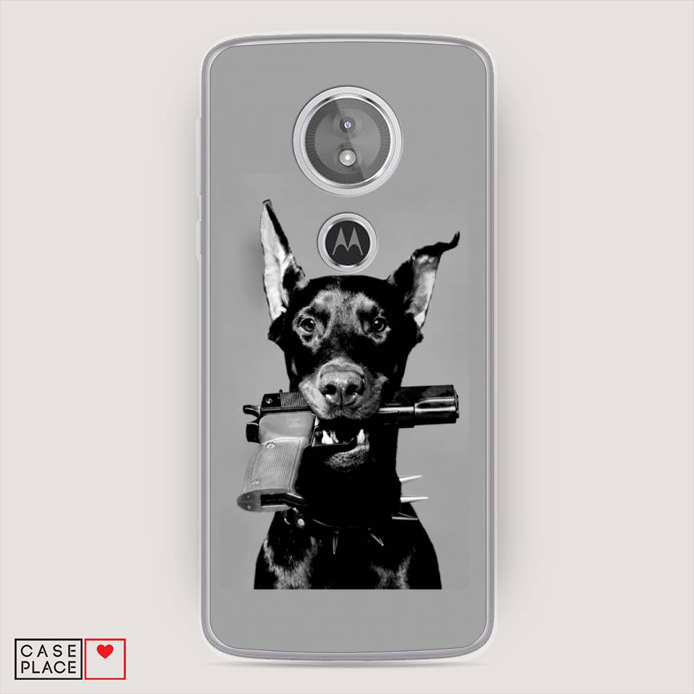 

Силиконовый чехол "Доберман" на Motorola Moto E5, Доберман