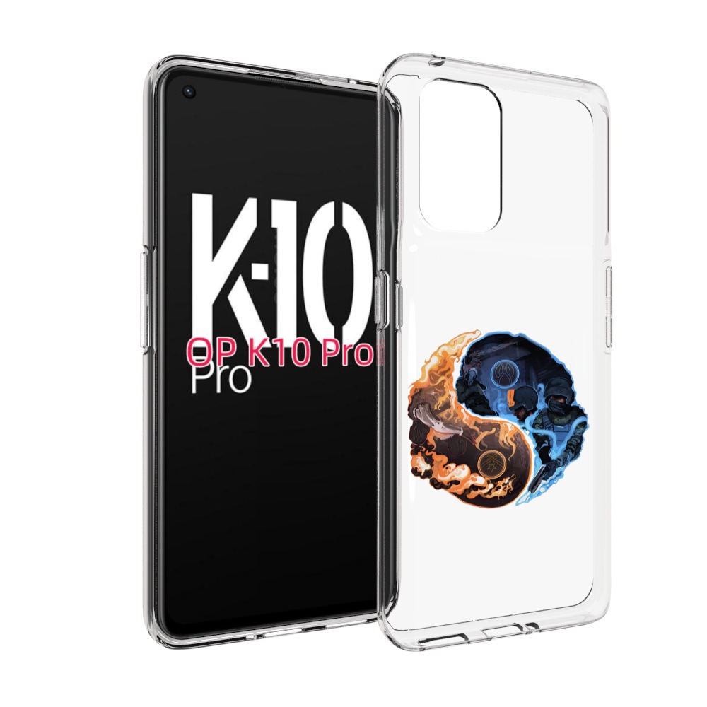 

Чехол MyPads кс-го-инь-янь для OPPO K10 Pro, Прозрачный, Tocco