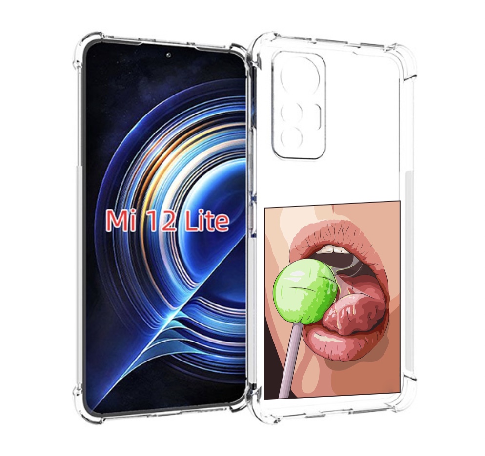 

Чехол MyPads зеленый-чупа-чупс женский для Xiaomi 12 Lite, Прозрачный, Tocco