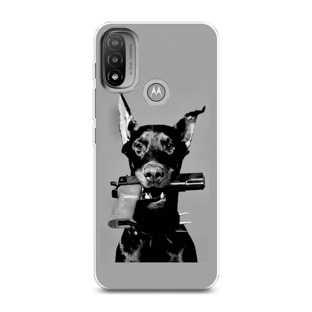 

Силиконовый чехол "Доберман" на Motorola Moto E20, Разноцветный, 243450-1