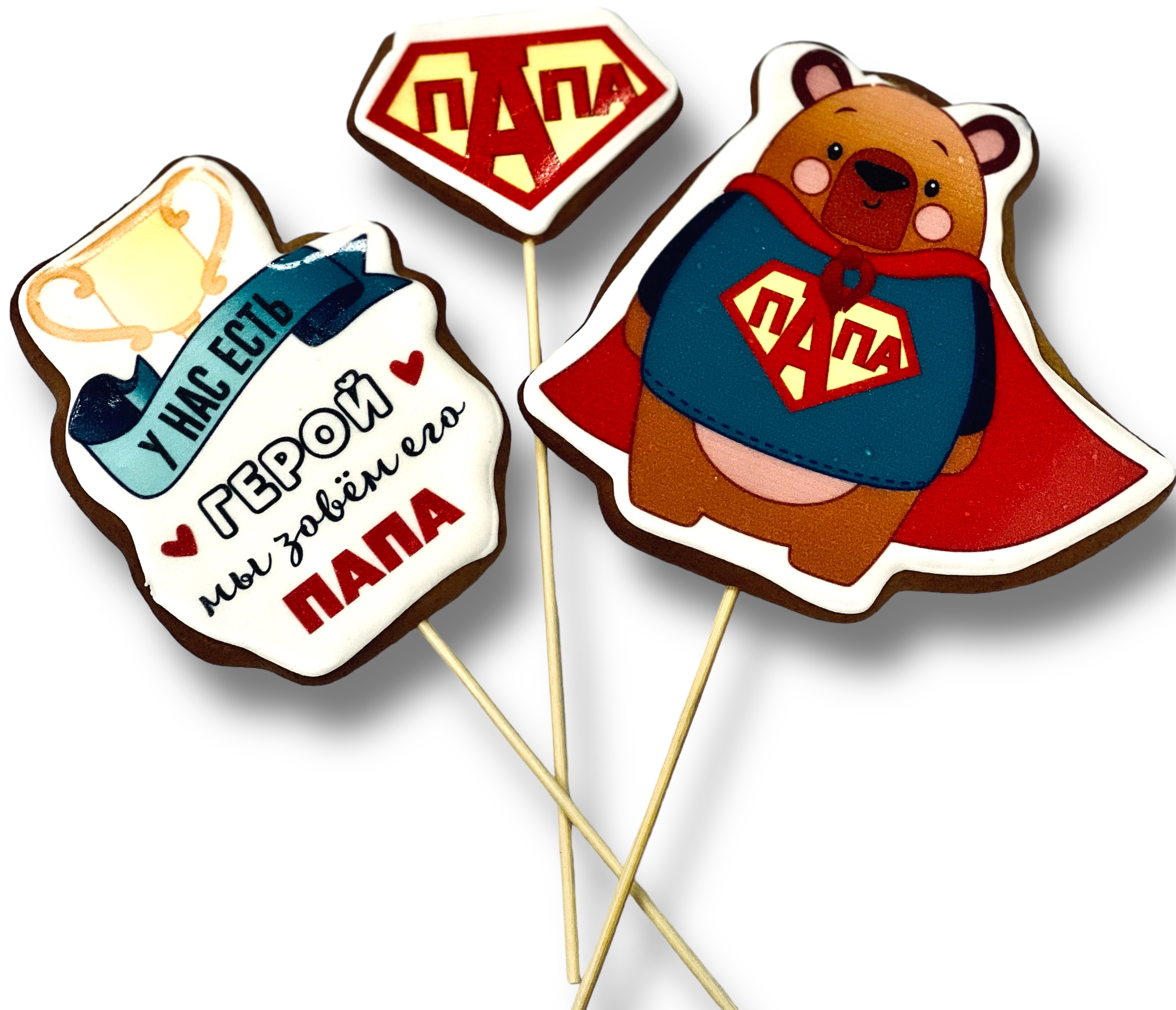 

Набор имбирных пряников Art Sweets на торт для папы 3шт, 100 г