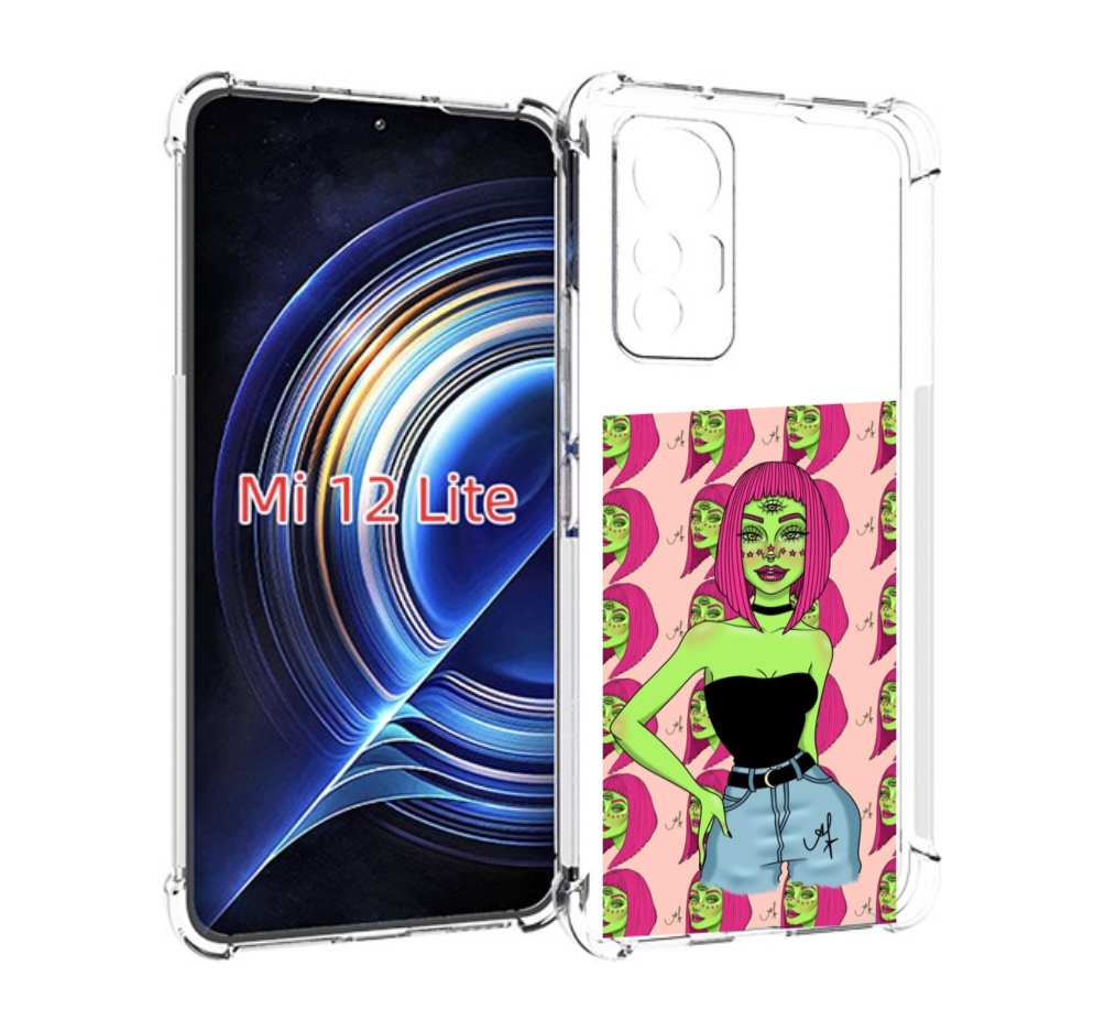 

Чехол MyPads зеленая-девушка-с-глазом женский для Xiaomi 12 Lite, Прозрачный, Tocco