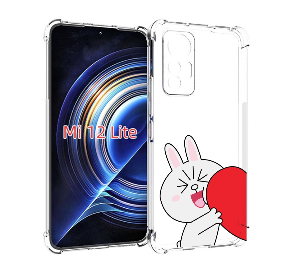 

Чехол MyPads зайчик-с-полуседрцем для Xiaomi 12 Lite, Прозрачный, Tocco